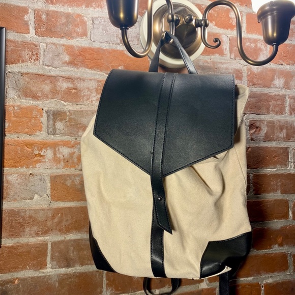 Deux Lux Backpack in Canvas with Black Details - Picture 2 of 8